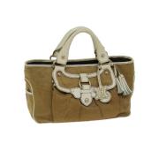 Pre-owned Cotton handbags Celine Vintage , Beige , Dames