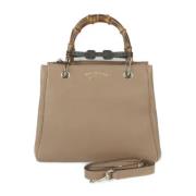 Pre-owned Leather handbags Gucci Vintage , Beige , Dames