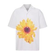 Bloemenprint Katoenen Overhemd JW Anderson , White , Heren