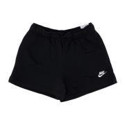 Fleece Shorts Zwart/wit Nike , Black , Dames