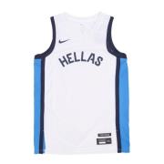 Griekenland Basketbal Tanktop Wit/Blauw Nike , Multicolor , Heren