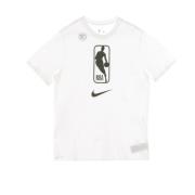 Witte NBA Logo T-shirt Dri-fit Nike , White , Heren