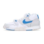 Hoge Air Trainer 1 Sneaker Wit/Blauw Nike , Multicolor , Heren