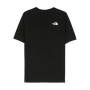 Zwart Katoenmix Logo Print T-Shirt The North Face , Black , Heren