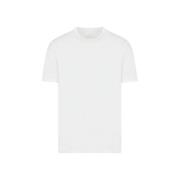 Wit Logo Katoenen T-shirt Korte Mouw Armani Exchange , White , Heren