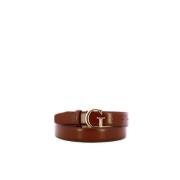 Echt leren riem - Bruin Guess , Brown , Heren