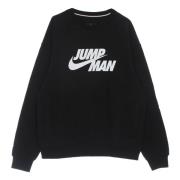 Fleece Crew Neck Sweatshirt Zwart Jordan , Black , Heren