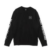 Zwarte Crew Neck Sweatshirt Essentials HUF , Black , Heren