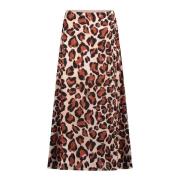 Leopard Print Maxi Skirt Fabienne Chapot , Brown , Dames