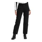 Hoge Taille Ski Broek Effen Logo Emporio Armani EA7 , Black , Dames