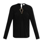 Top met uitsnijding Lanvin , Black , Dames