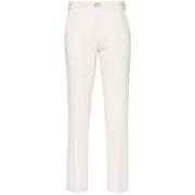 Witte Slim Fit Broek Twinset , White , Dames