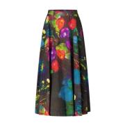 Bloemen A-Lijn Midi Rok Hannes Roether , Multicolor , Dames