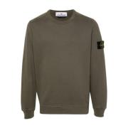 Groene Trui Met Ribdetails Stone Island , Green , Heren