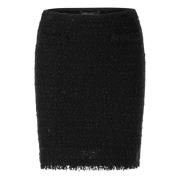 Boucle Minirok met Lurex Details Marc Cain , Black , Dames