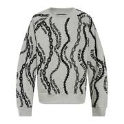 Sweatshirt met logo Versace Jeans Couture , Gray , Heren