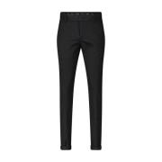 Slim Fit Elastische Taille Broek Dondup , Black , Heren