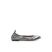 Leren balletflats Lanvin , Gray , Dames