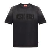 T-shirt met logo T-Adjust-K4 Diesel , Gray , Heren