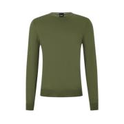 Ronde Hals Gebreide Kleding voor Mannen Boss , Green , Heren