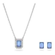 Elegance ontmoet Glans Set Swarovski , Blue , Dames