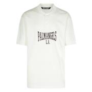 College Logo Witte T-shirts en Polos Palm Angels , White , Heren