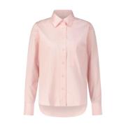 Klassieke Katoenmix Blouse Closed , Pink , Dames