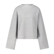 Comfortabele Crewneck Sweatshirt Closed , Gray , Dames