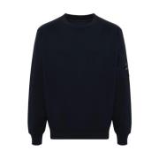 Diagonal Raised Fleece Sweatshirt C.p. Company , Black , Heren