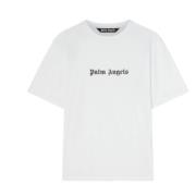 Witte T-shirts en Polos Palm Angels , White , Heren