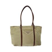 Pre-owned Nylon handbags Prada Vintage , Beige , Dames