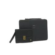 Pre-owned Leather clutches Givenchy Pre-owned , Black , Dames