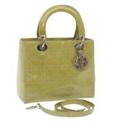 Pre-owned Leather handbags Dior Vintage , Green , Dames