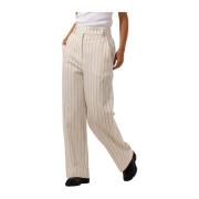 Spigato Trousers in Off-White Second Dames , Beige , Dames