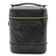 Pre-owned Leather handbags Chanel Vintage , Black , Dames