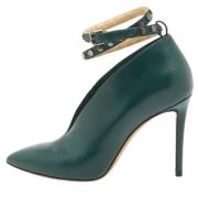 Pre-owned Leather heels Jimmy Choo Pre-owned , Green , Dames