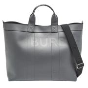 Pre-owned Leather totes Burberry Vintage , Gray , Dames