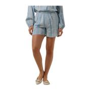 Blauwe Trendy Shorts voor de Zomer Moscow , Blue , Dames