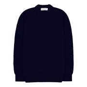 Geborduurde Alpaca Crewneck Sweater Laneus , Blue , Heren