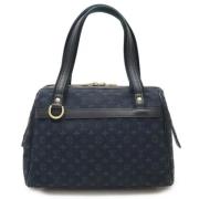 Pre-owned Canvas handbags Louis Vuitton Vintage , Black , Dames