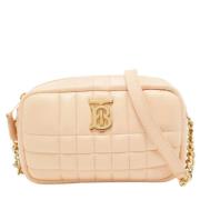 Pre-owned Leather shoulder-bags Burberry Vintage , Pink , Dames