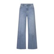 Blauwe Palazzo Jeans Slim-Fit Design Frame , Blue , Dames