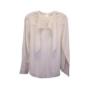 Pre-owned Silk tops Chloé Pre-owned , White , Dames