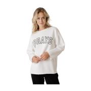 Ruw Rand Statement Sweater Ecru 10Days , White , Dames