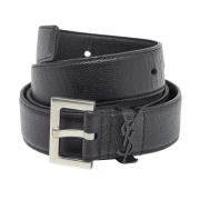 Pre-owned Leather belts Yves Saint Laurent Vintage , Black , Heren