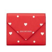 Pre-owned Leather wallets Balenciaga Vintage , Red , Dames