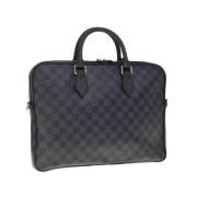 Pre-owned Canvas handbags Louis Vuitton Vintage , Black , Dames