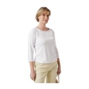 Casual Shirt met Driekwart Mouwen Le Tricot Perugia , White , Dames