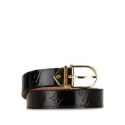 Pre-owned Leather belts Louis Vuitton Vintage , Black , Dames