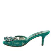 Pre-owned Lace sandals Dolce & Gabbana Pre-owned , Green , Dames